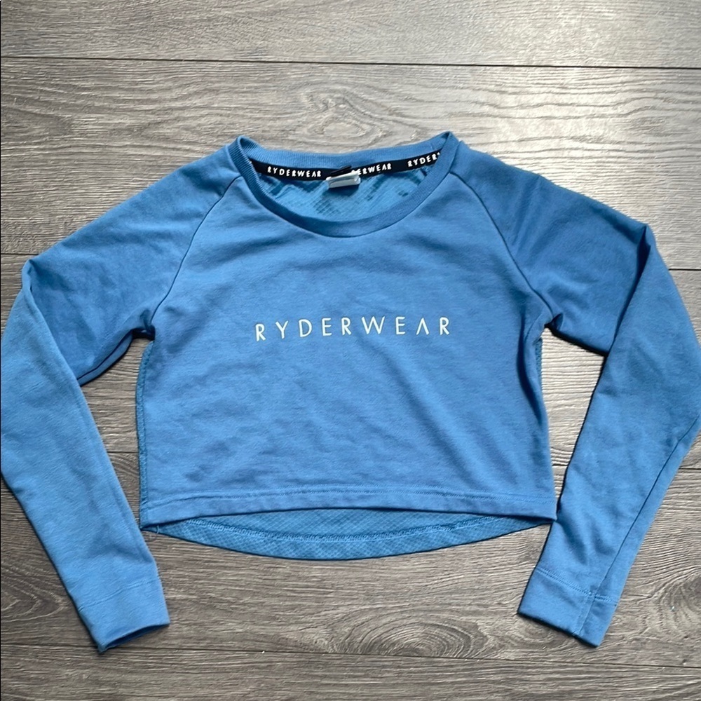 Ryderwear Blue Cropped Sweatshirt XS